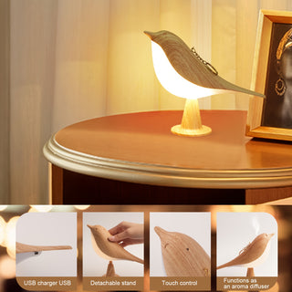 Veilleuse LED Oiseau Diffuseur d'huiles essentielles