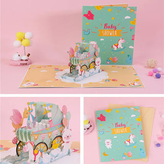 Carte de voeux Pop up 3D Baby shower