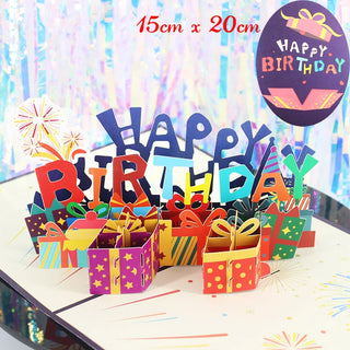 Carte de voeux Pop up 3D Happy Birthday