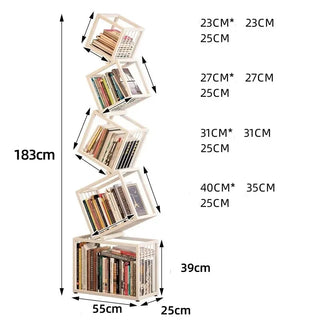 Bibliothèque cubes empilés design