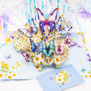 Carte de voeux Pop Up 3D Papillons