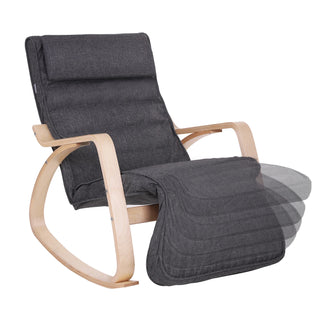 Fauteuil à bascule en Bois de bouleau réglable 5 niveaux