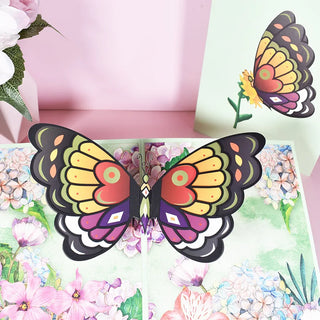 Carte de voeux Pop up 3D Grand Papillon