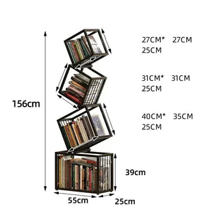 Bibliothèque cubes empilés design