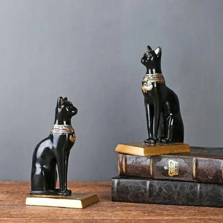 Serre Livres Chat Egyptien en résine