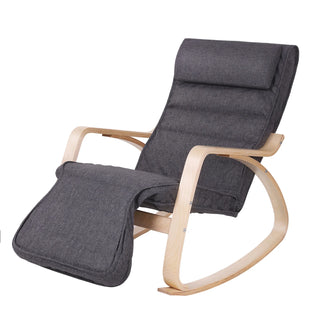 Fauteuil à bascule en Bois de bouleau réglable 5 niveaux